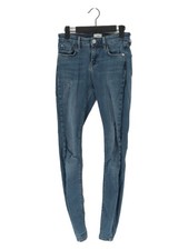 River Island Women's Jeans UK 8 Blue Cotton with Elastane, Polyester Jegging