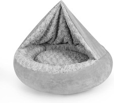 JOEJOY Dog Beds for Small Medium Dogs, Cozy Cuddler M 26 x 26 x 8 , Grey