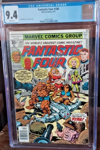 Fantastic Four 180 CGC Graded 9.4 NM Newsstand White pages 1977