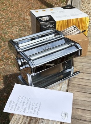 Marcato Atlas 180 Wellness Pasta Maker Machine Italy XL Pasta Sheets Very Shiny