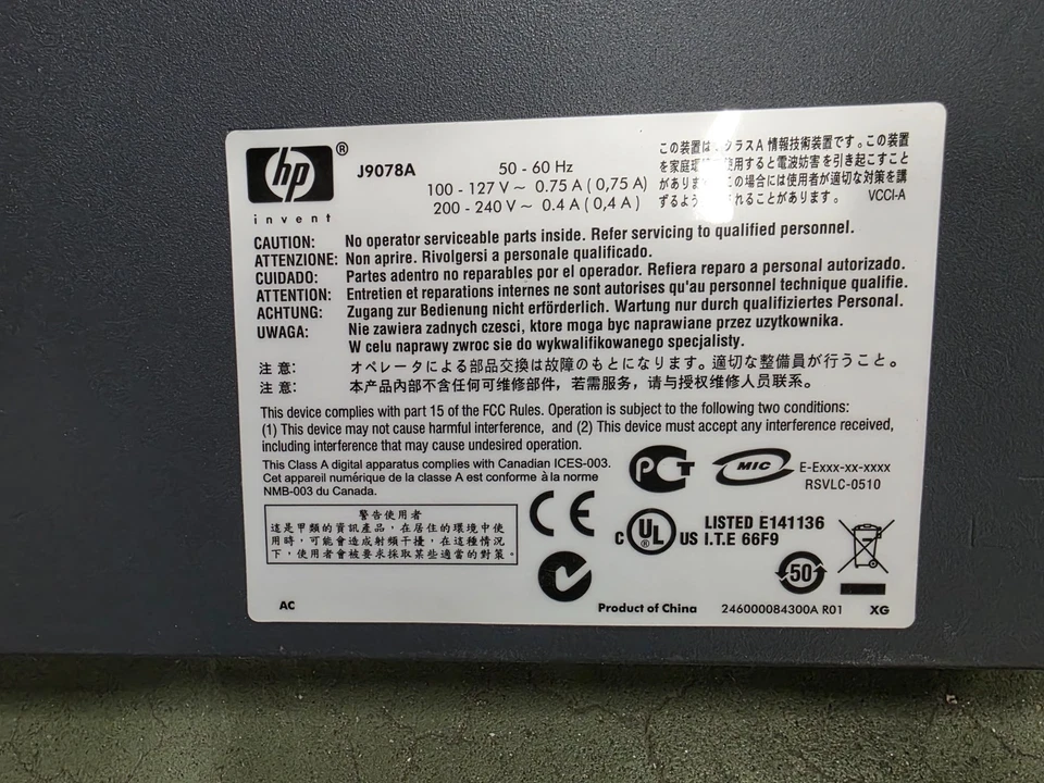 HP ProCurve 1400-24G J9078A Switch Gigabit 24 Porte Usato - Immagine 4 di 4