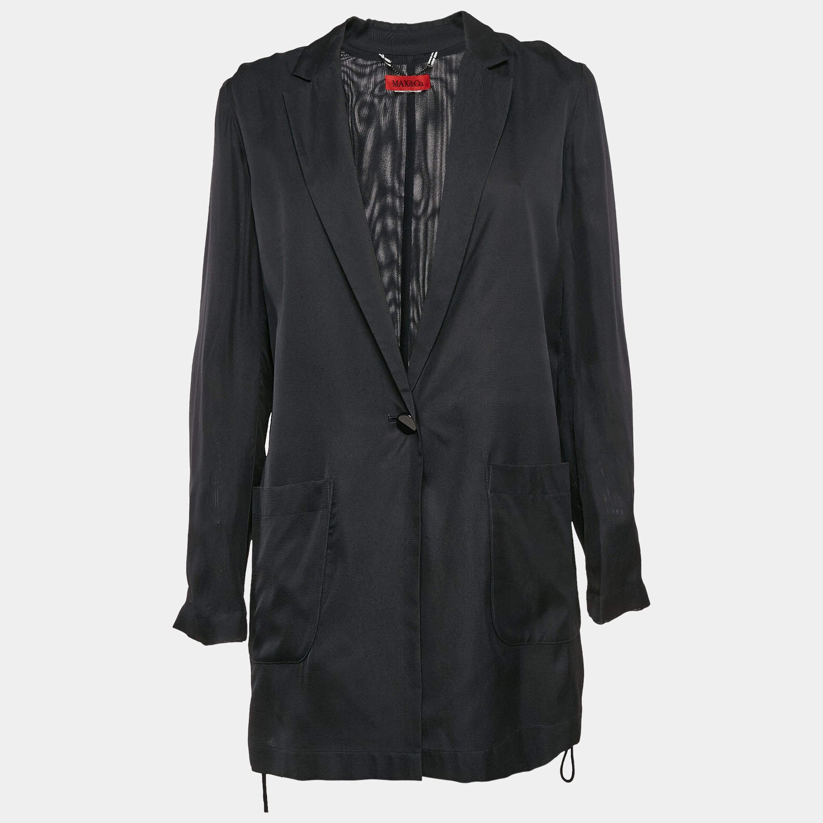 MAX Co. Navy Blue Crepe Jacket M