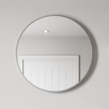 600 x 600mm Chrome Wall Mounted Bathroom Mirror Framed Round Design 4mm Glass