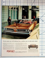 1959 Pontiac Bonneville Wide-track Wheels Vintage Magazine Ad Car 1959 Pontiac Bonneville Wide-track Wheels Vintage Magazine Ad Car