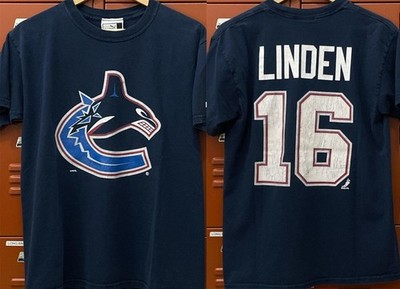 Trevor Linden Vancouver Canucks NHL black 2 side shirt VK07105