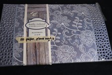 Vtg Blue Flowers Paper Placemats Sealed Pack ...