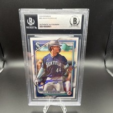 2024 Bowman Julio Rodriguez Auto #90 Seattle Mariners BAS Auth