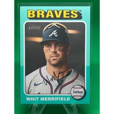 2024 Topps Heritage High Number Aqua Border Whit Merrifield Atlanta Braves