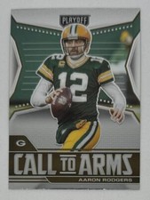 2021 Panini Playoff Call to Arms Aaron Rodgers #CA-ARO Green Bay Packers