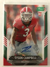 2021 Score Green Parallel auto Tyson Campbell RC #394