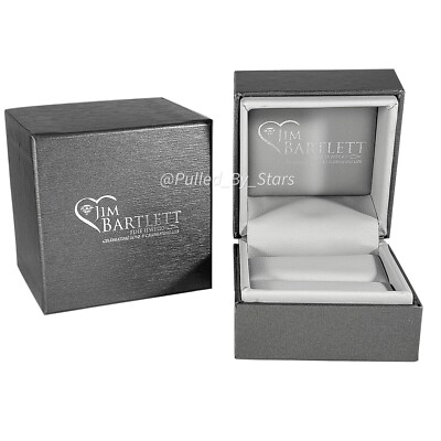 Boutique Jewelers Sleek Metallic Pewter Ring Presentation Gift Box NWOT