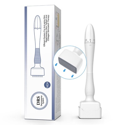 Derma Stamp Dermapen Microneedling Mesoroller 140 Edelstall Nadeln Länge 0-3mm