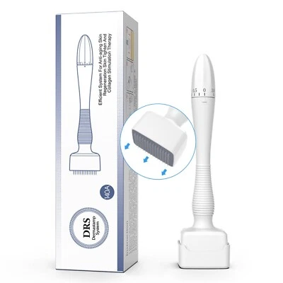 MARKENLOS Derma Stamp Dermapen Microneedling Mesoroller 140 Edelstall Nadeln Länge 0-3mm