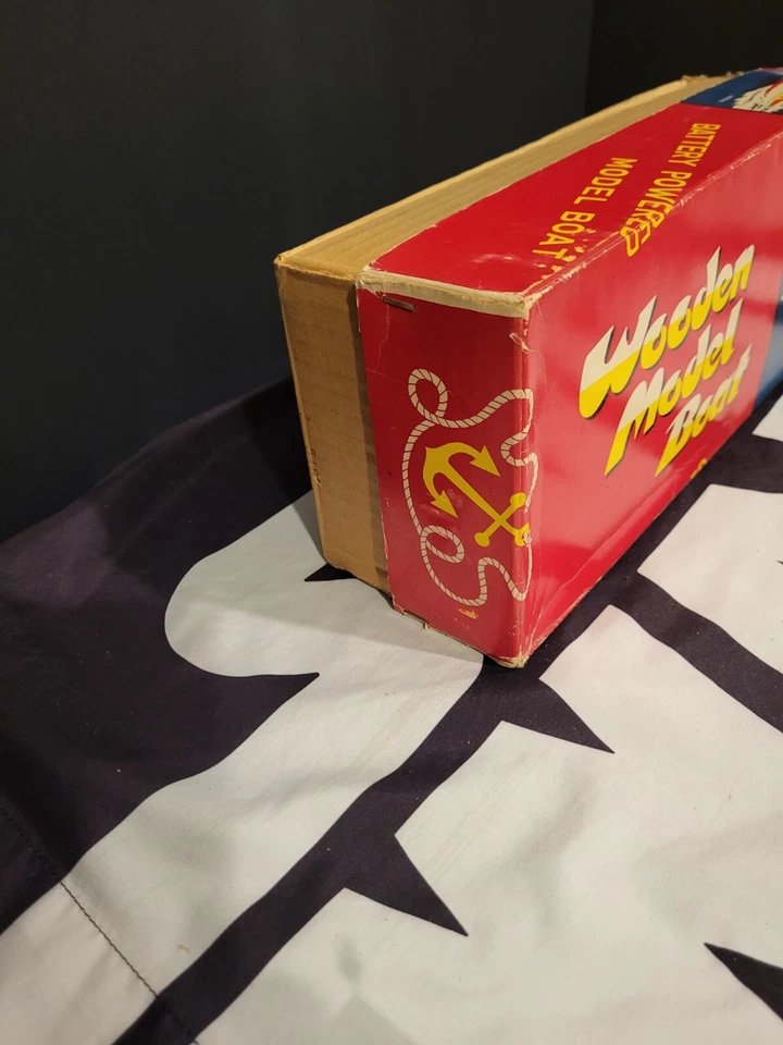 Barco Modelo Madera Años 50 UNION BOAT De Colección Original JAPÓN Eléctrico Foto 4 de 4