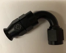 C44 -8AN 150 degree Hose End / PTFE / Teflon Swivel 8 AN Fitting -8 Black