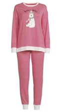 Secret Treasures Women's Hacci Fleece Top & Joggers Pajama Set Size M 8-10"W