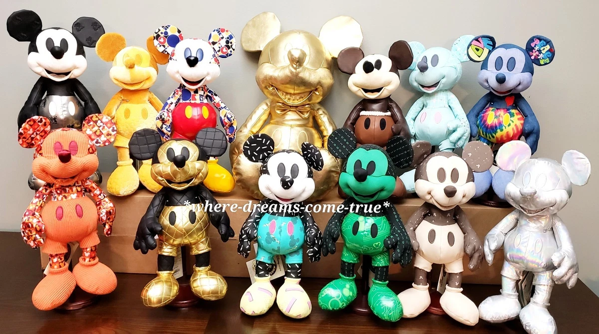 Mickey Mouse Memories Complete plush Collection 13 Jan thru Dec Gold Large NEW