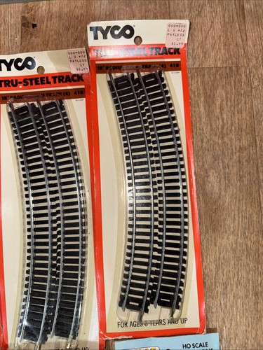 Lot Of 5 Tyco Tru-Steel 9" Straight Track 4 Pieces 417 18” Curve 418 New - Picture 3 of 5