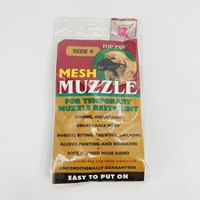 Adjustable Dog Mesh Muzzle NEW Size 4 24-48 lbs Inhibits Biting Chewing Barking
