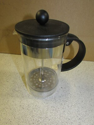 Schöne schöne erhaltene echte große BODUM 1,0 Liter Kaffee Kaffeemaschine in schwarz