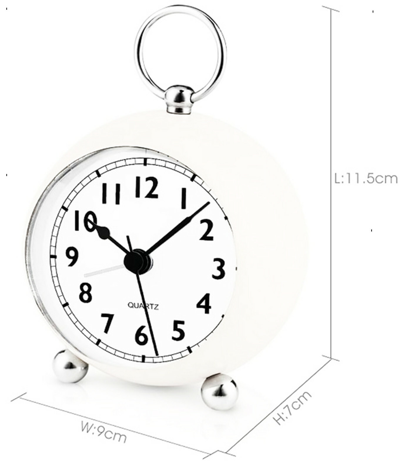 NEW Silent Alarm Clock Bedroom Bedside Non Ticking Battery Powered