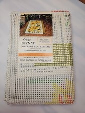 Bernat Latch Hook Rug No Frame Pattern Tall Sunflowers 3419 NEW RARE Vintage