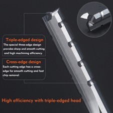 Solid carbide end mill TCT 3 flute CNC Woodworking engraving slotting