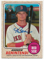 2017 Topps Heritage #ROA-ABE Andrew Benintendi Rookie (Auto) RED SOX