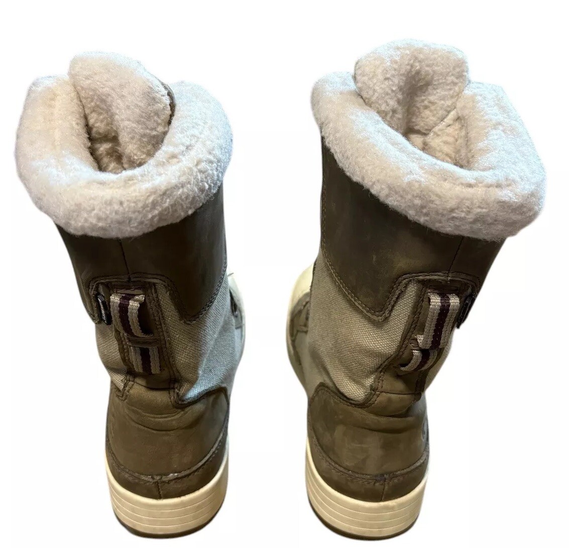 Stivali sneaker Keen Snow Rover donna taglia 5 marroni tela pelle metà polpaccio invernali