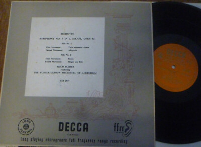 ERICH KLEIBER / BEETHOVEN symphony no 7 / DECCA LXT 2547 | eBay