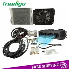 12V Underdash Cooling Electric Air Conditioner A/C Kit For Trucks RV Van Trailer