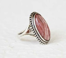 Magic Rhodochrosite Gemstone 925 Sterling Silver Handmade Ring All Size