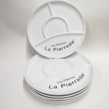 RARE Guy Degrenne La Pierrade French Compartmentalized Dinner/Serving Plates