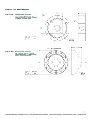 SOPORTE CCTV Avigilon mod.DOME-OD-PEND - Imagen 3 de 8