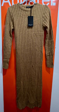 Brave Soul Rib Knit Maxi Dress, Camel / Tan, NEW, Size XS, B30, 11783