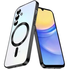 For SAMSUNG GALAXY A35 WIRELESS CHARGING TPU CASE WITH CHROME EDGE&CAMERA COVER