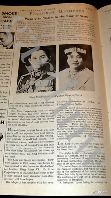 THAILAND 1931 KING & QUEEN SIAM NEW YORK VISIT PICTORIAL PRAJADHIPOK RAMBI BARNI