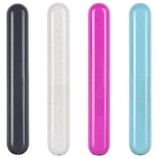 4 Pack Toothbrush Cases Travel Toothbrush Holder Gray, Purple, Blue, Beige