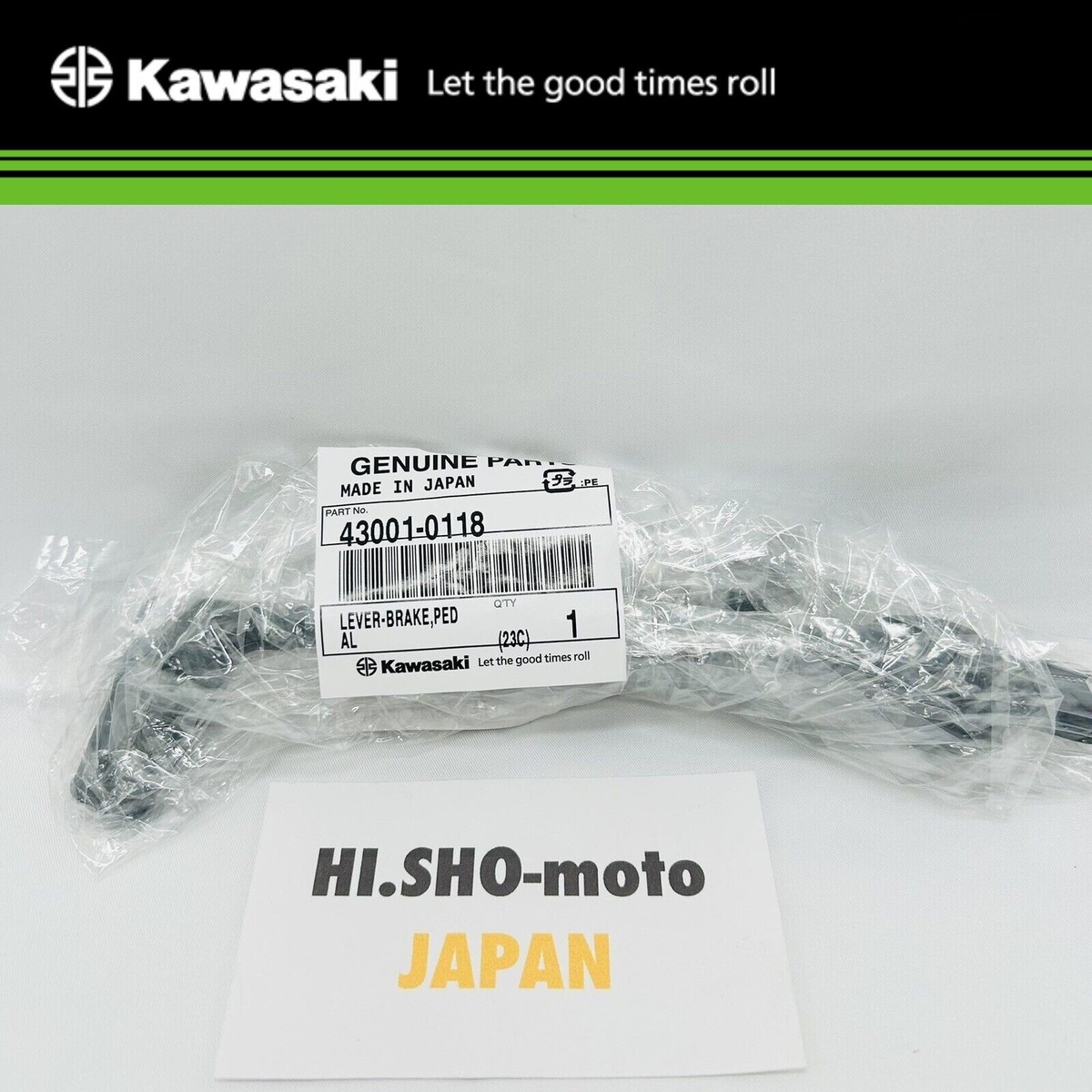 GENUINE NEW 2009 - 2012 KAWASAKI ZX-6R BRAKE PEDAL LEVER 43001
