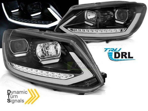 Scheinwerfer Paar VW Touran 2 10-15 LED DRL LTI Schwarz-image