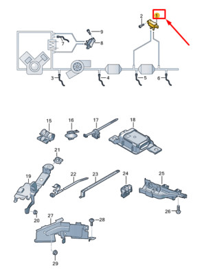 NEU AUDI A8 D5 DRUCKDIFFERENZGEBER 058906051H ORIGINAL