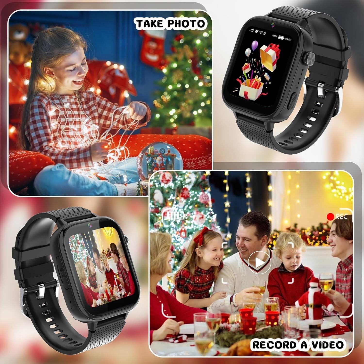 OKYUK 4G Kids Watch, Smart Watch for Kids SIM Card, 47  Games, Two-Way Calling