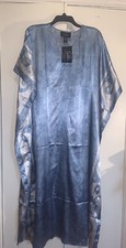 Goddess long kaftan women satin dress one size Multi Colors