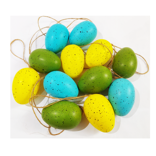Easter Hanging Plastic Eggs For Tree Decoration Spring Craft-12 PCS - Picture 9 of 12