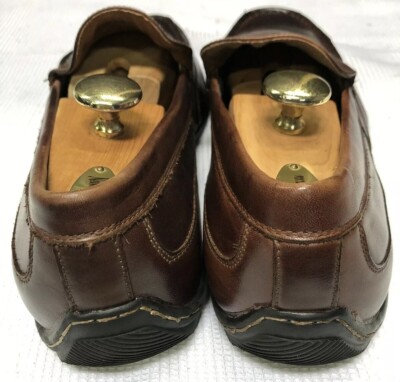 Nunn Bush Men\'s Beige Leather & Canvas Loafers Slip On Dual Comfort Shoes 11.5 NUNN BUSH Brown Slip On Loafers Mens Size 11.5 M Driving  main image 2