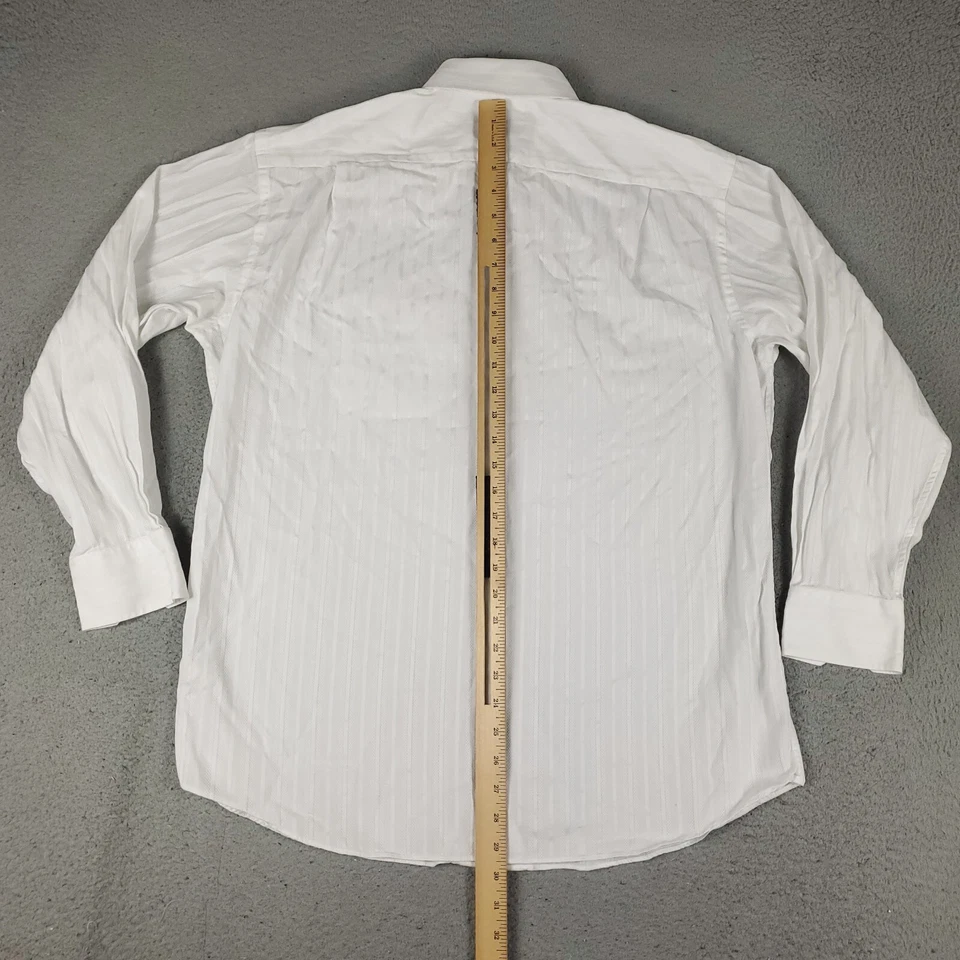 Camisa Tommy Bahama Para Hombre 16 Blanco Vestido Abotonado Manga Larga Foto 4 de 4