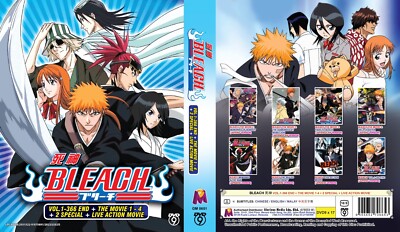 ENGLISH DUBBED BLEACH TV Collection Boxset (Vol. 1-366End+Movie+Special+Live)