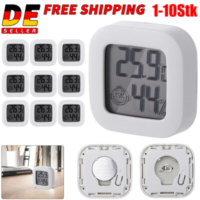 Digital Hygrometer Mini Thermometer Luftfeuchtigkeit Temperaturmesser Slim Klein