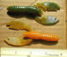 24ct SWEET POTATO 4"SWIM CRAWS Bass Fishing Lures Paca Style CRAWFISH Craw Worms