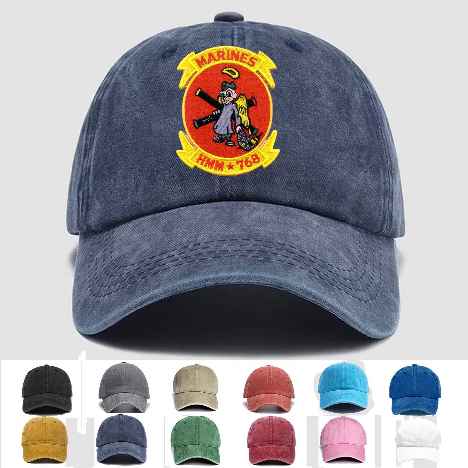 Custom Embroidered Hat HMM-768 Medium Helicopter Squadron, Veteran Cap, Gift 2
